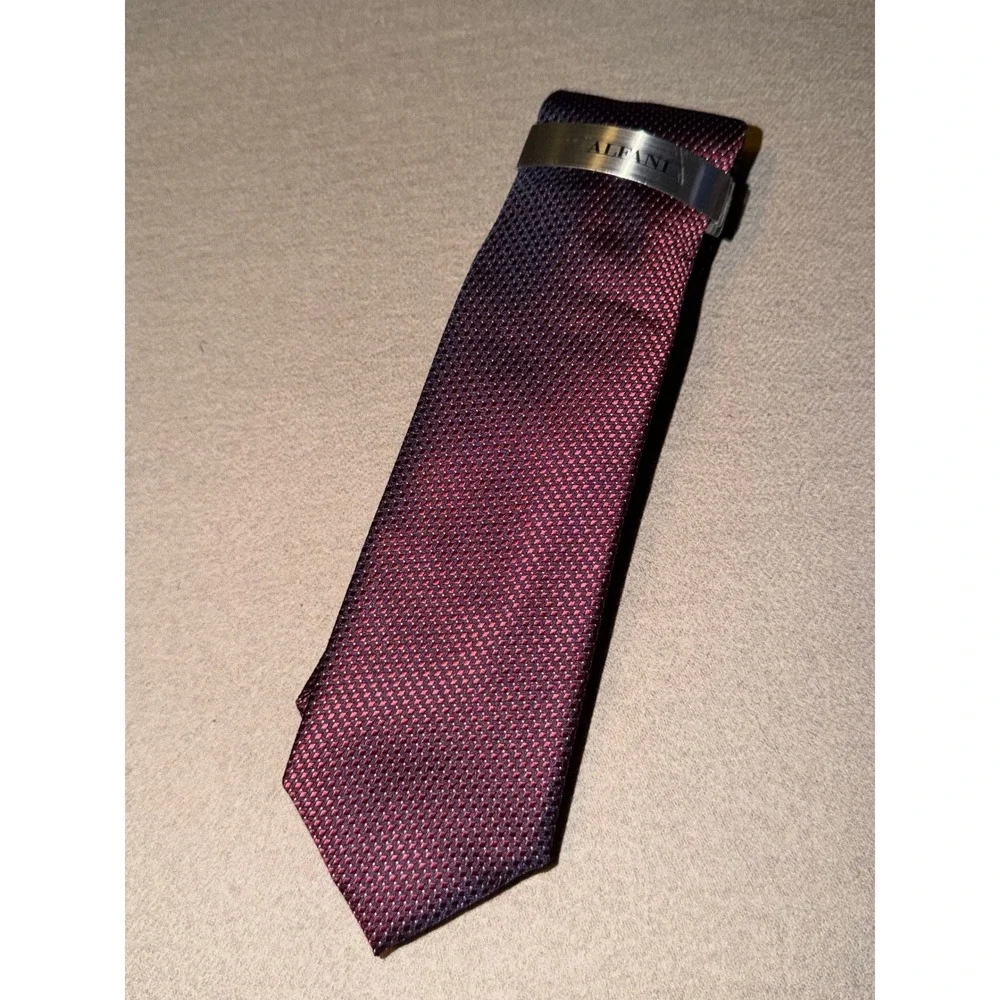 Alfani Kinney Dot Burgundy Textured‎ Necktie Men, NWT